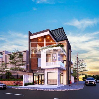 Mẫu nhà phố 3 tầng 8×22.5m 4 phòng ngủ