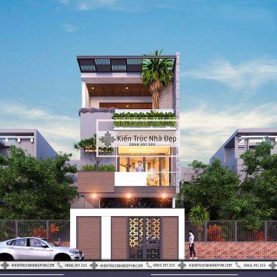 Mẫu nhà phố 3 tầng 5x55m gồm nhà ở 3 phòng ngủ + khu cho thuê trọ