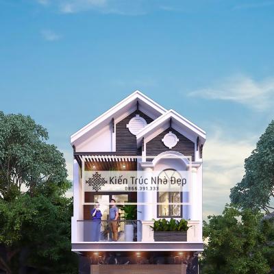 Mẫu nhà phố 2 tầng 3 phòng ngủ 5x20m