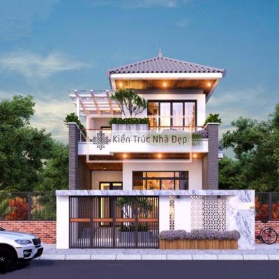 Nhà ở 2 tầng 4 phòng ngủ 7x18m