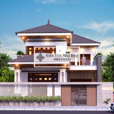 Nhà ở 2 tầng 3 phòng ngủ 9x14m đẹp