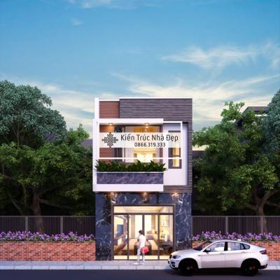 Nhà phố 2 tầng 3 phòng ngủ 5x16m hiện đại