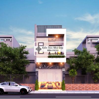 Mẫu nhà 2 tầng 3 phòng ngủ 4x13m