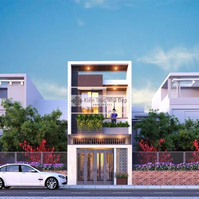 Mẫu nhà phố 2 tầng 3 phòng ngủ 4x16m