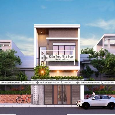 Nhà phố 2 tầng 5x20m hiện đại 4 phòng ngủ tiện nghi