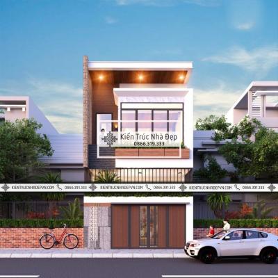 Nhà phố 2 tầng 5x18m 3 phòng ngủ phong cách hiện đại