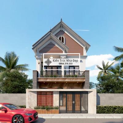 Nhà 2 tầng 3 phòng ngủ 7x16m mái thái