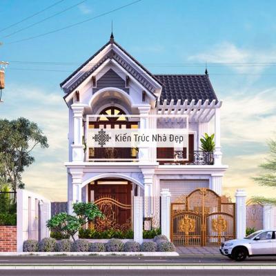 Mẫu nhà phố 2 tầng 3 phòng ngủ 7x13m đẹp