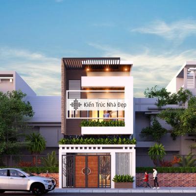 Mẫu nhà phố 2 tầng 5x17m 3 phòng ngủ hiện đại, tiện nghi