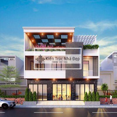 Mẫu nhà phố 3 tầng 9x12m 3 phòng ngủ