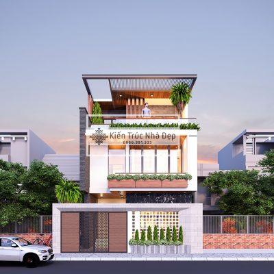 Mẫu nhà phố 3 tầng 9×12.5m 4 phòng ngủ