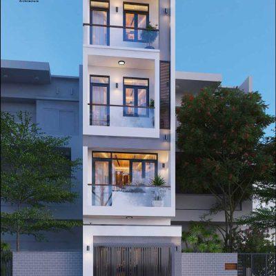 Thiết Kế Nhà Ống 4 Tầng Đẹp 80m2
