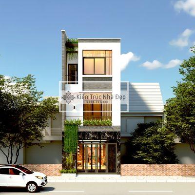 Mẫu nhà phố 3 tầng 5x11m 3 phòng ngủ