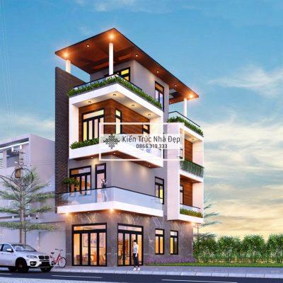 bv0629-Mẫu nhà phố 4 tầng 4x12m 4 phòng ngủ