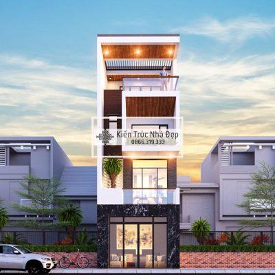Mẫu nhà phố 4 tầng 5x14m 4 phòng ngủ