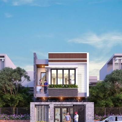 Mẫu nhà phố 2 tầng 3 phòng ngủ 6x20m