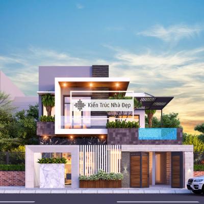 Mẫu nhà phố 2 tầng 2 phòng ngủ 10x15m