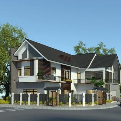 Mẫu Nhà Phố 2 Tầng 12x18m 4 Phòng Ngủ