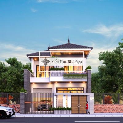 Mẫu Nhà Phố 2 Tầng 7x15m 3 Phòng Ngủ