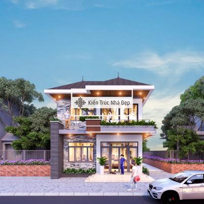 Mẫu nhà phố 2 tầng 7x14m 5 phòng ngủ