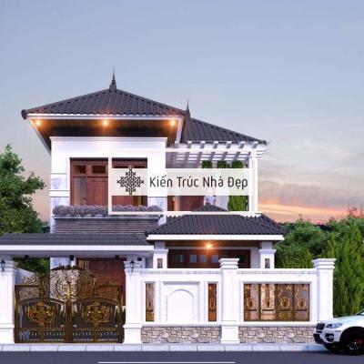 Mẫu nhà phố 2 tầng 9x12m 4 phòng ngủ