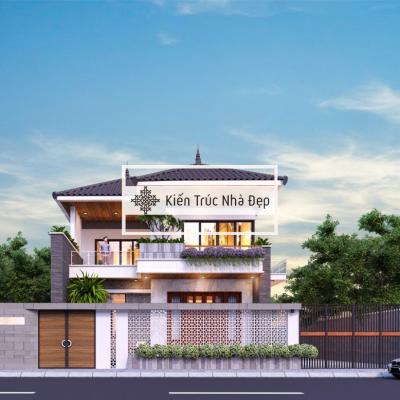 Nhà ở 2 tầng có 4 phòng ngủ 9x12m