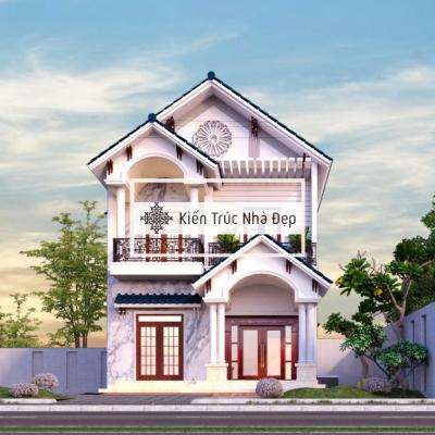 Mẫu Nhà 2 Tầng 4 Phòng Ngủ 9x12m Tân Cổ Điển