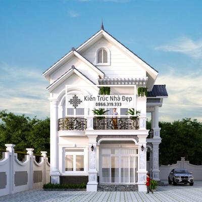 Mẫu Nhà Phố 2 Tầng 7x20m 4 Phòng Ngủ Tân Cổ Điển