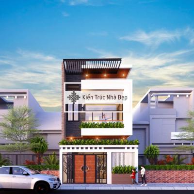 Mẫu nhà phố 2 tầng 3 phòng ngủ 6x25m