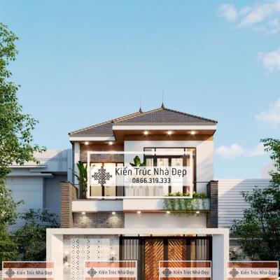 Nhà phố 2 tầng 4 phòng ngủ 7x13m mái Nhật