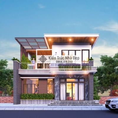 Mẫu nhà ở 2 tầng 3 phòng ngủ 10x12m