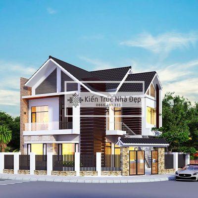 Mẫu nhà phố 3 tầng 10x22m 3 phòng ngủ