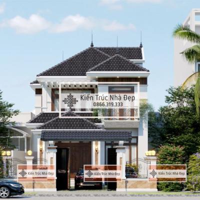 Nhà phố 2 tầng 5 phòng ngủ 8x12m mái Nhật