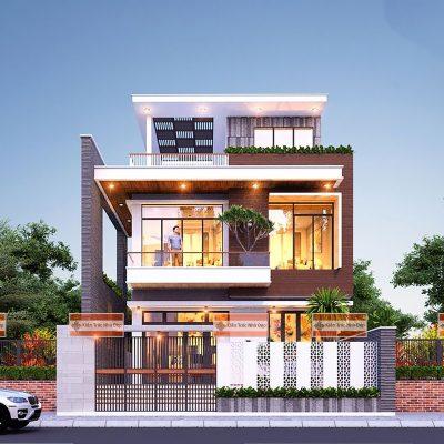 Mẫu nhà phố 3 tầng 9x20m 4 phòng ngủ