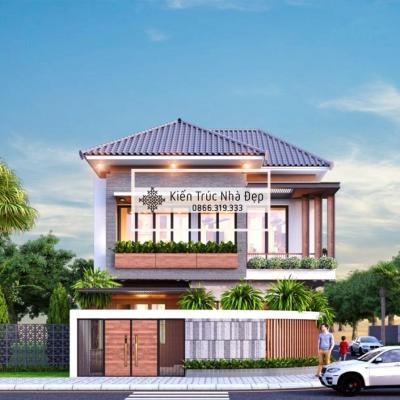 Nhà ở 2 tầng 4 phòng ngủ 9x18m