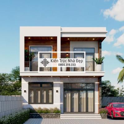 Nhà ở 2 tầng 4 phòng ngủ 7x11m