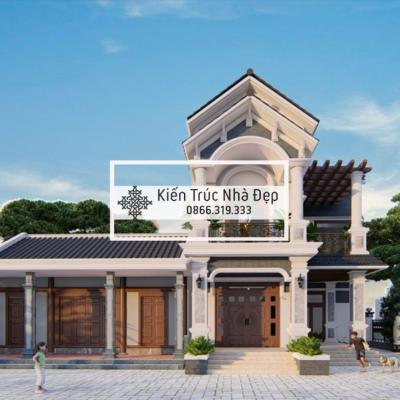 Nhà phố 18x18m 2 tầng 7 phòng ngủ kết hợp nhà thờ