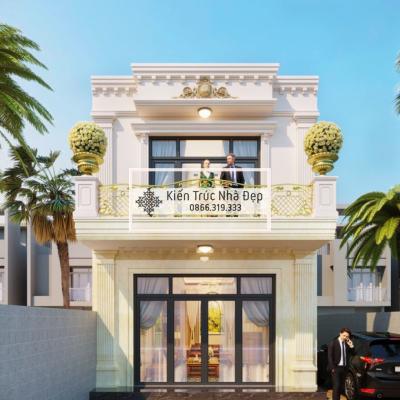 Nhà ở 2 tầng 3 phòng ngủ 6x18m tân cổ điển