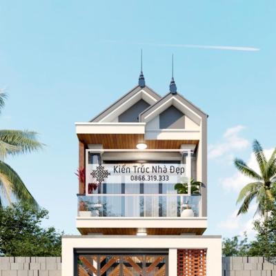 Mẫu nhà phố 2 tầng 4 phòng ngủ 5x20m