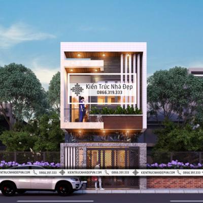 Mẫu nhà phố 2 tầng 5x17m có 4 phòng ngủ hiện đại, tối ưu diện tích