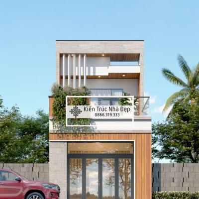 Mẫu nhà phố 2 tầng 5x20m có 4 phòng ngủ đẹp hiện đại