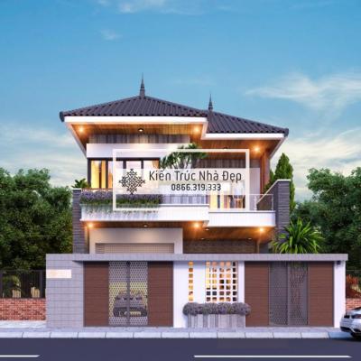 Mẫu Nhà Phố 2 Tầng 10x22m – 4 Phòng Ngủ Hiện Đại, Sang Trọng