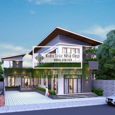 Nhà ở 2 tầng 3 phòng ngủ 13x17m