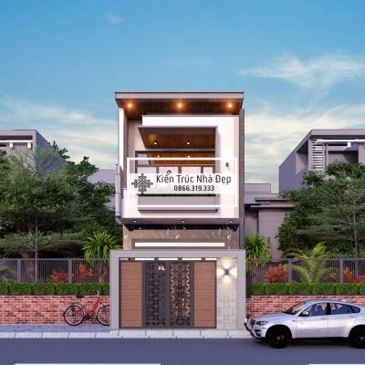 Mẫu nhà phố 2 tầng 3 phòng ngủ 7x16m