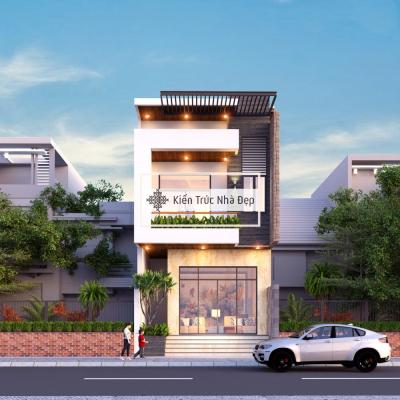 Mẫu nhà phố 2 tầng 6x12m 3 phòng ngủ
