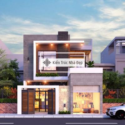 Mẫu Nhà Phố 2 Tầng 3 Phòng Ngủ 8x14m Hiện Đại Tối Ưu Diện Tích