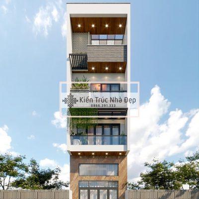 Mẫu nhà phố 4 tầng 4 phòng ngủ
