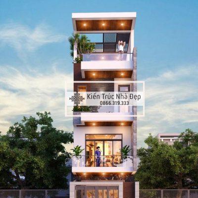 Mẫu nhà phố 4 tầng 4x14m 3 phòng ngủ