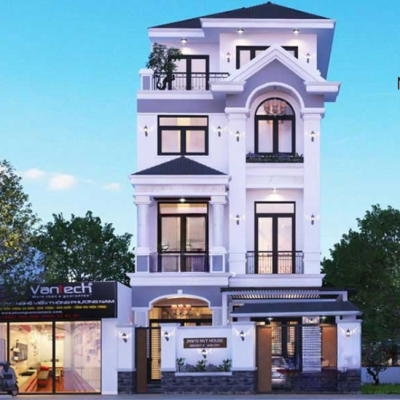Thi Công Trọn Gói Nhà Biệt Thự 4 Tầng Mái Thái 7x15m