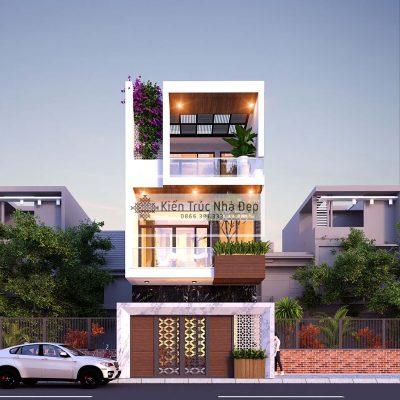 Mẫu nhà phố 3 tầng 5x22m 3 phòng ngủ